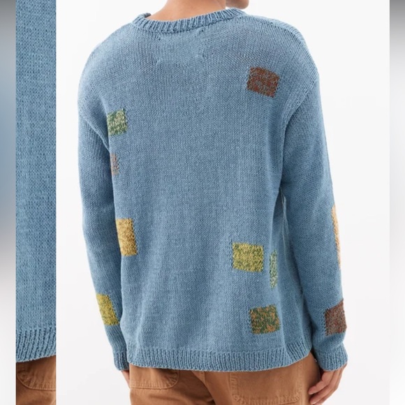 Story MFG. Spinning Patchwork Organic-cotton Sweater - Picture 4 of 10